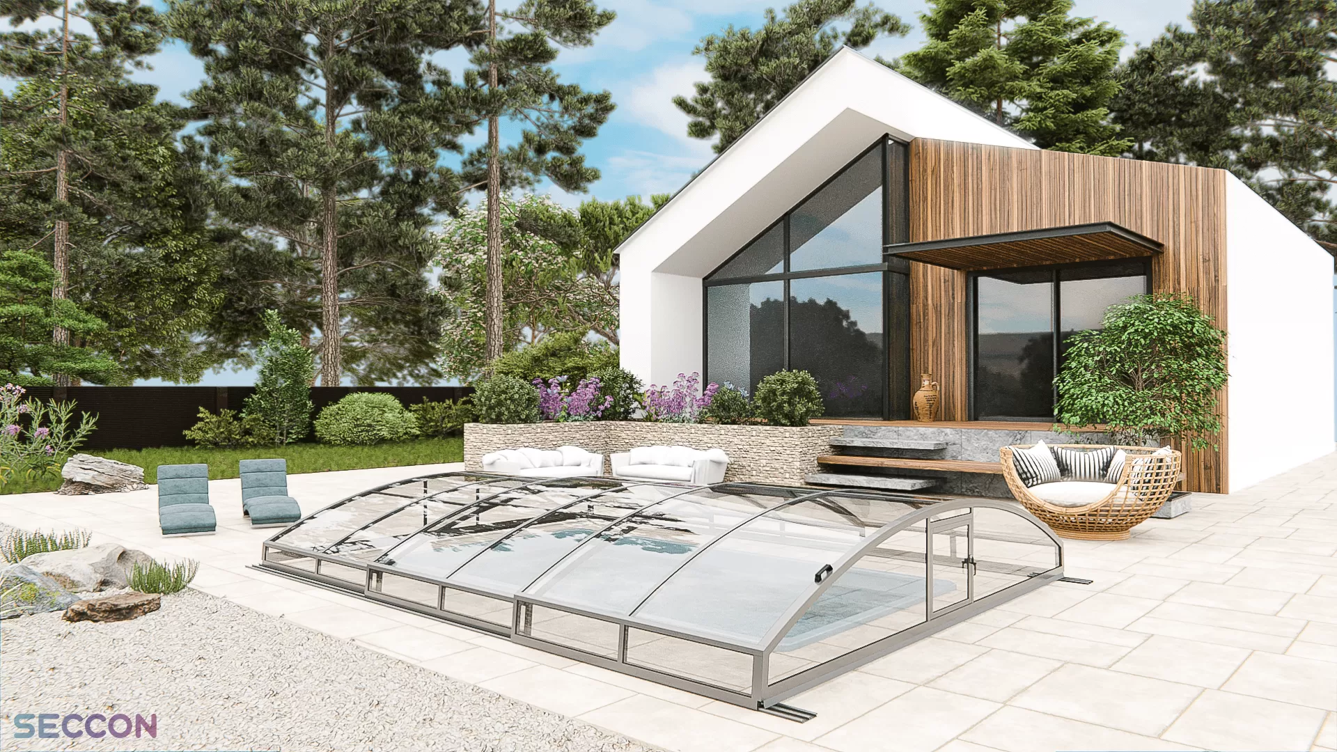 Павильон для бассейна Павильоны для бассейна AVRORA размер 12.72М*3М*0.65М Монолитный поликарбонат с доставкой по Москве и России