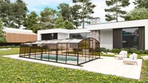 Павильон для бассейна Павильоны для бассейна AVRORA размер 10.6М*3М*1.9М Канальный поликарбонат с доставкой по Москве и России