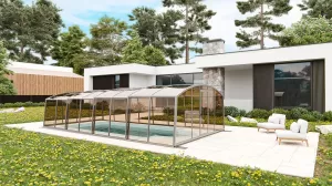 Павильон для бассейна Павильоны для бассейна AVRORA размер 10.6М*3М*1.9М Канальный поликарбонат с доставкой по Москве и России