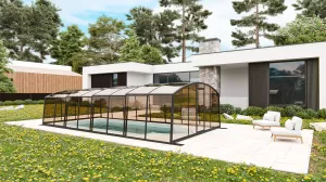 Павильон для бассейна Павильоны для бассейна AVRORA размер 10.6М*3.5М*1.9М Канальный поликарбонат с доставкой по Москве и России