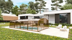 Павильон для бассейна Павильоны для бассейна AVRORA размер 10.6М*3.5М*1.9М Канальный поликарбонат с доставкой по Москве и России