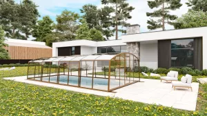 Павильон для бассейна Павильоны для бассейна AVRORA размер 10.6М*3.5М*1.9М Канальный поликарбонат с доставкой по Москве и России