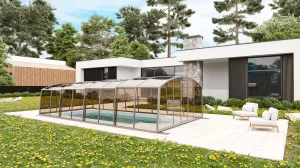 Павильон для бассейна Павильоны для бассейна AVRORA размер 10.6М*3.5М*1.9М Канальный поликарбонат с доставкой по Москве и России