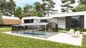 Павильон для бассейна Павильоны для бассейна AVRORA размер 10.6М*3.5М*1.9М Канальный поликарбонат с доставкой по Москве и России