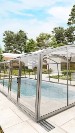 Павильон для бассейна Павильоны для бассейна AVRORA размер 12.72М*3.5М*1.9М Канальный поликарбонат с доставкой по Москве и России