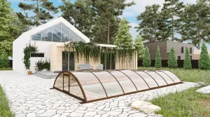 Павильон для бассейна Павильоны для бассейна STANDART размер 6.36М*4.5М*1.15М Монолитный поликарбонат с доставкой по Москве и России