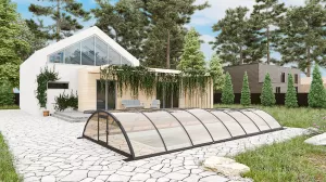 Павильон для бассейна Павильоны для бассейна STANDART размер 8.48М*4.5М*1.15М Канальный поликарбонат с доставкой по Москве и России