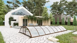 Павильон для бассейна Павильоны для бассейна STANDART размер 12.72М*4.5М*1.15М Канальный поликарбонат с доставкой по Москве и России