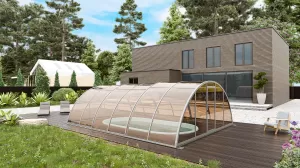 Павильон для бассейна Павильоны для бассейна STANDART размер 12.72М*3М*1.5М Монолитный поликарбонат с доставкой по Москве и России