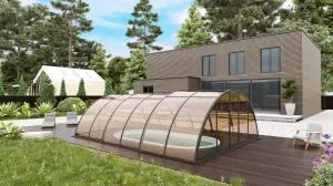 Павильон для бассейна Павильоны для бассейна STANDART размер 8.48М*3.5М*1.6М Канальный поликарбонат с доставкой по Москве и России