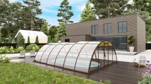 Павильон для бассейна Павильоны для бассейна STANDART размер 10.6М*3.5М*1.6М Канальный поликарбонат с доставкой по Москве и России