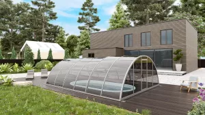 Павильон для бассейна Павильоны для бассейна STANDART размер 12.72М*3.5М*1.6М Канальный поликарбонат с доставкой по Москве и России