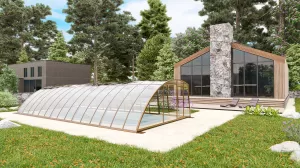 Павильон для бассейна Павильоны для бассейна AVANGARD размер 10.6М*3.5М*1.9М Монолитный поликарбонат с доставкой по Москве и России